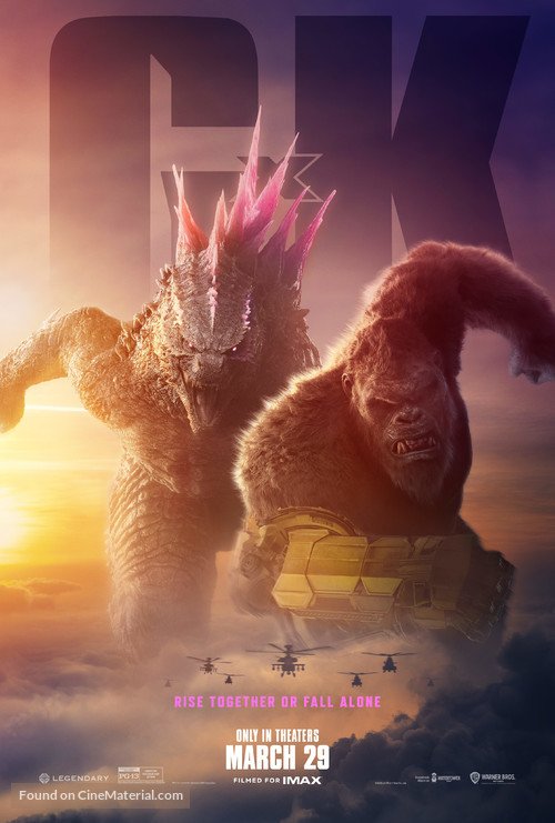 Godzilla x Kong: The New Empire movie poster - stream on UK IPTV subscription